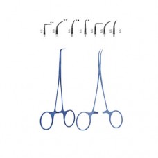 Halstead Posquito Forcep Very delicate Serrated jaws  0.6mm tips Straight,12.5cm 0.6mm tips,Slightly curved,12.5cm 0.6mm tips, 0.6cm tips,Straight,0.6mm tip width 1 x 2teeth,12.5cm Slightly curved,0.6mm tip width,1 x 2teeth, angle,0.6mm tip width,12.5cm